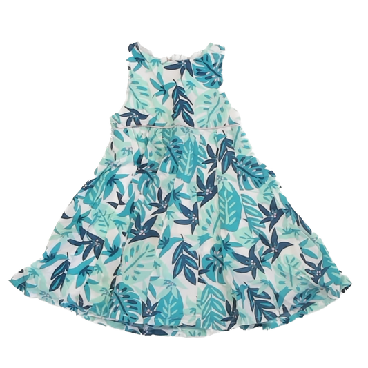 Du Pareil Girls Green Floral Dress Size: 3T Green Floral