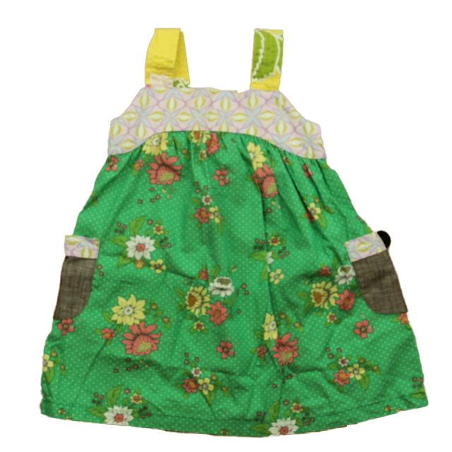 Matilda Jane Girls Green Floral Dress Size: 2T Green Floral