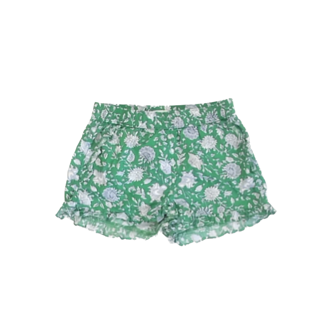 Crewcuts Girls Green Floral Shorts Size: 12 Green Floral