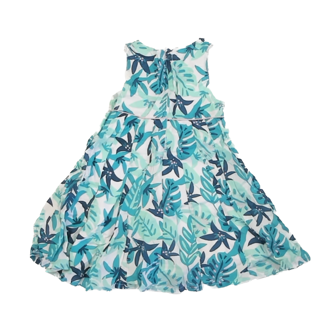 Du Pareil Girls Green Floral Dress Size: 3T Green Floral