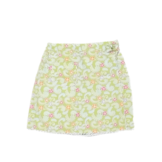 Gymboree Girls Green Floral Skirt Size: 4T Green Floral