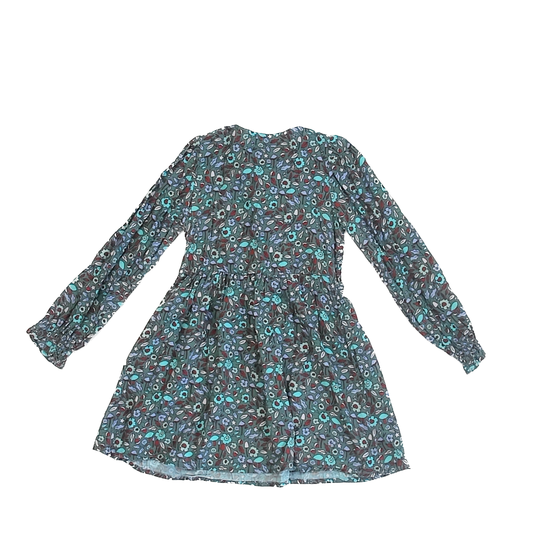 Cat & Jack Girls Green Floral Dress Size: XS (4-5T) Green Floral