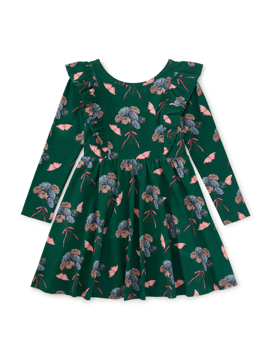 Tea Collection Girls Green Floral Dress Size: 5T Green Floral