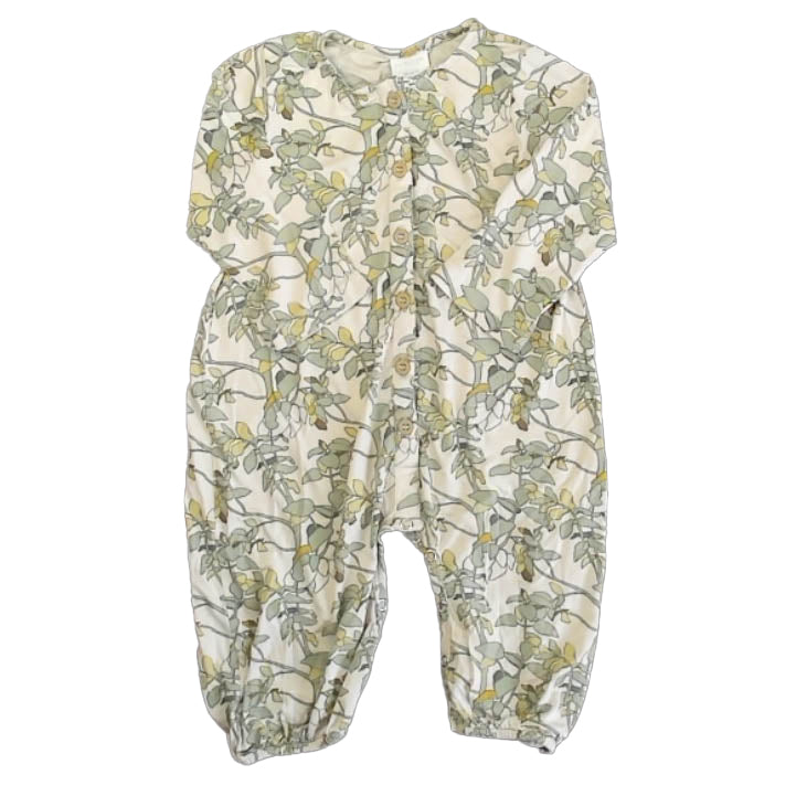 Kate Quinn Girls Green Floral Long Sleeve Outfit Size: 18-24 Months Green Floral