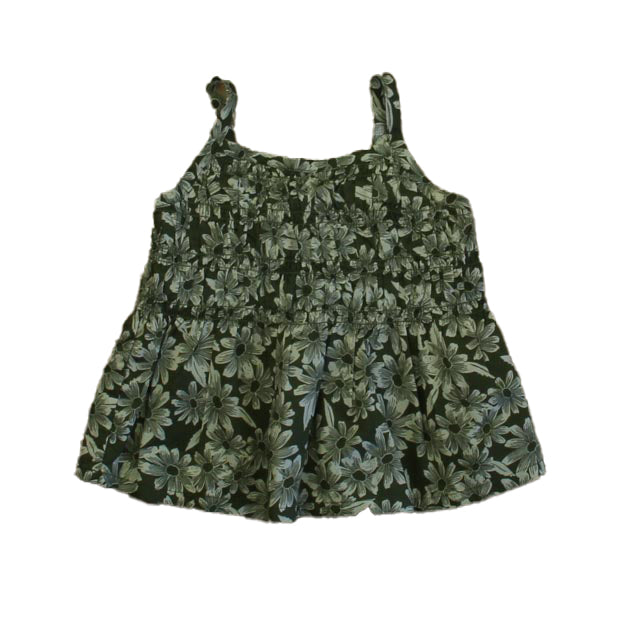 Gap Girls Green Floral Blouse Size: 12-18 Months Green Floral