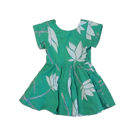 Tea Collection Girls Green Floral Dress Size: 3T Green Floral