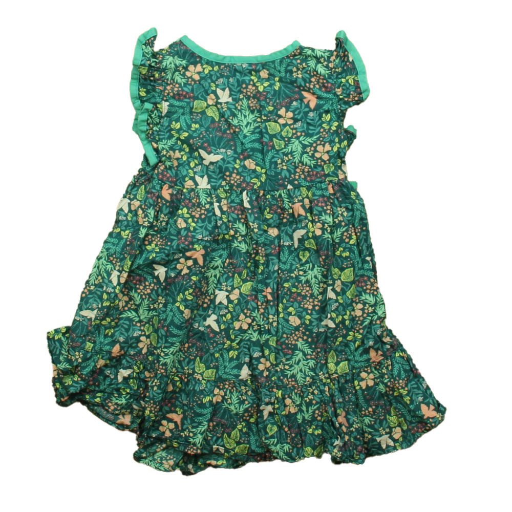 Tea Girls Green Floral Dress Size: 2T Green Floral