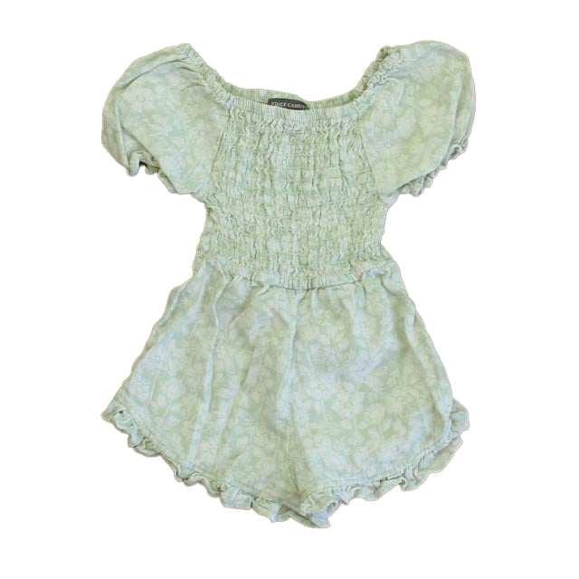 Vince Camuto Girls Green Floral Romper Size: 3T Green Floral