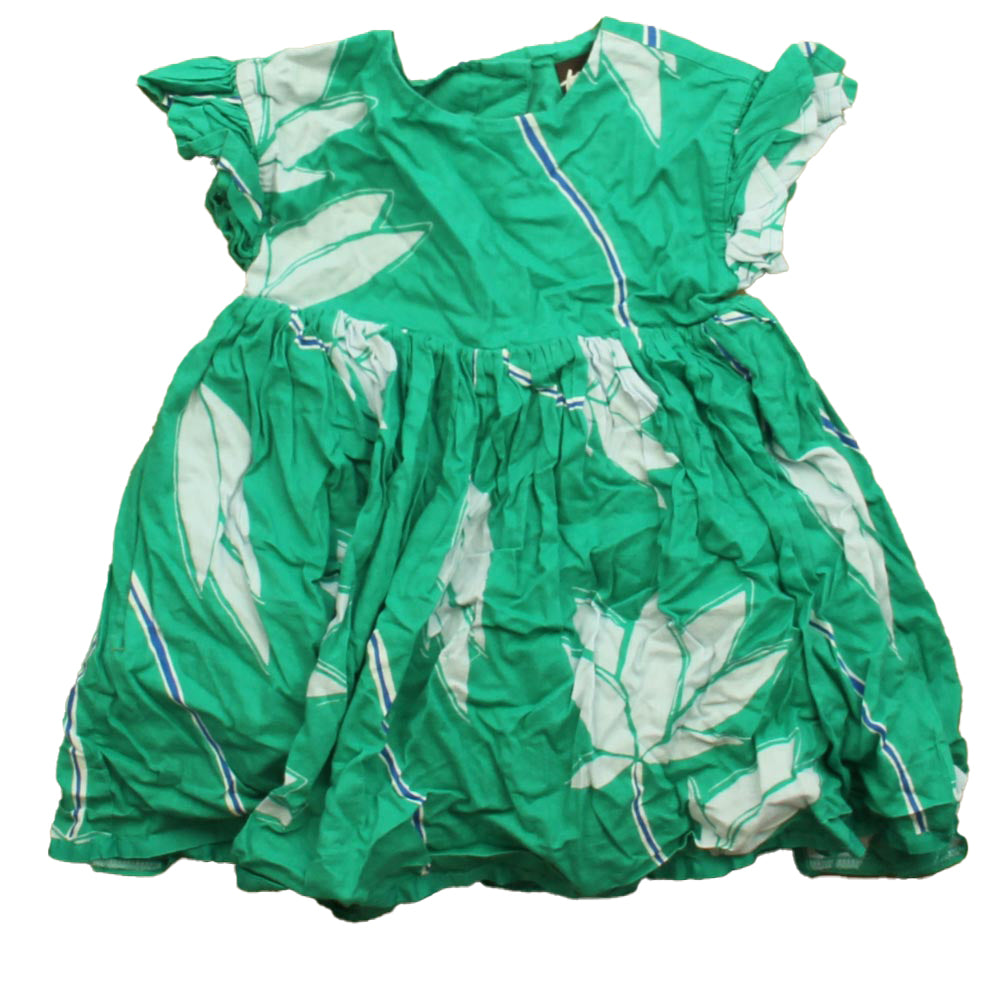 Tea Collection Girls Green Floral Dress Size: 18-24 Months Green Floral