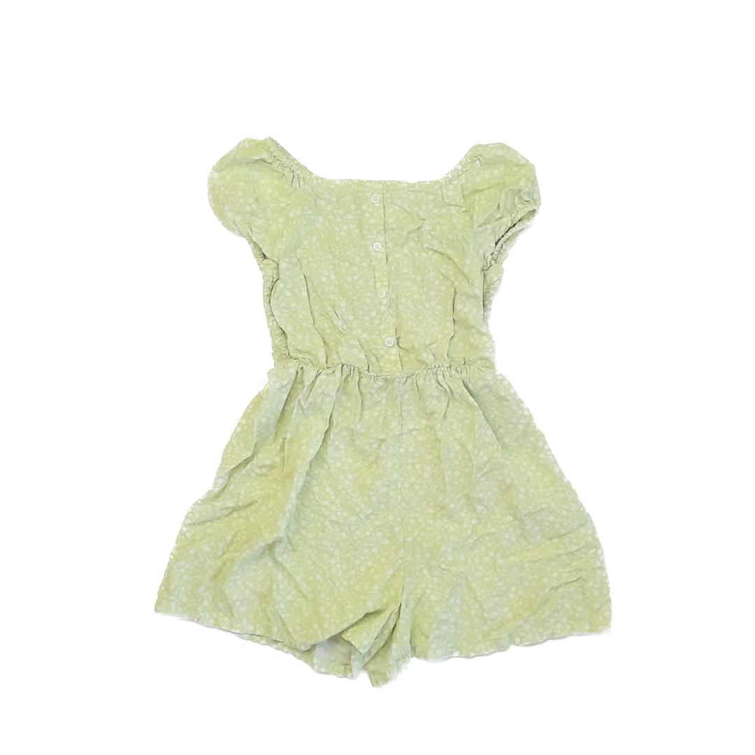Old Navy' Girls Green Floral Romper Size: 10-12 Years Green Floral