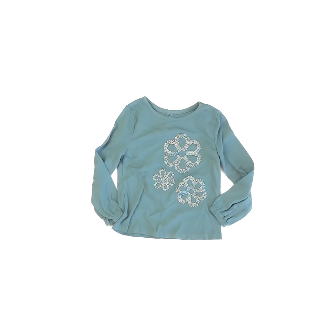 Garanimals Girls Green Flowers Long Sleeve T-Shirt Size: 3T Green Flowers