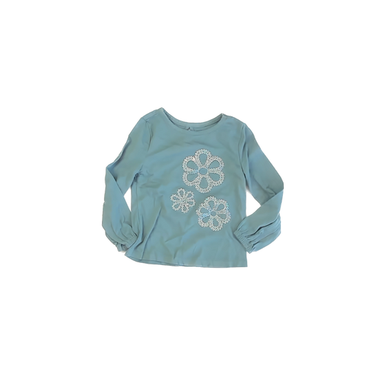 Garanimals Girls Green Flowers Long Sleeve T-Shirt Size: 3T Green Flowers