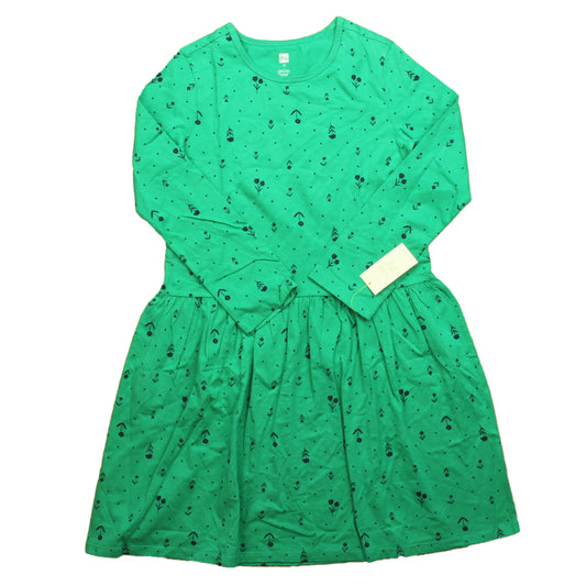 Tea Girls Green Flowers Dress Size: 12 Years Green Flowers