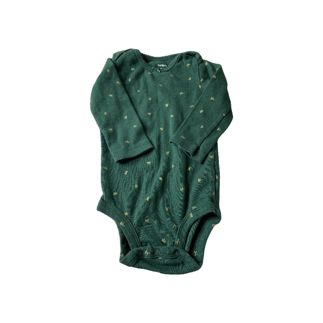 Carters Girls green | Gold Onesie Size: 9 months green | Gold