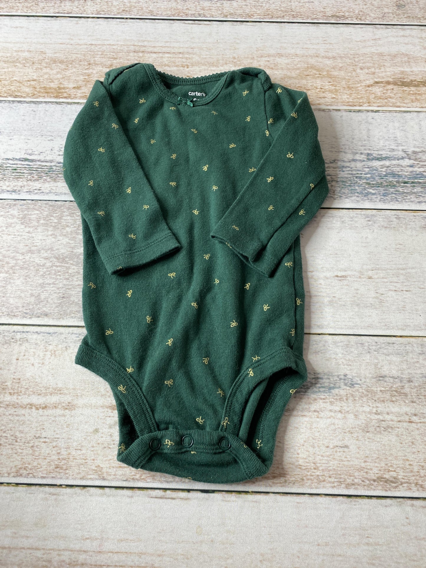 Carters Girls green | Gold Onesie Size: 9 months green | Gold