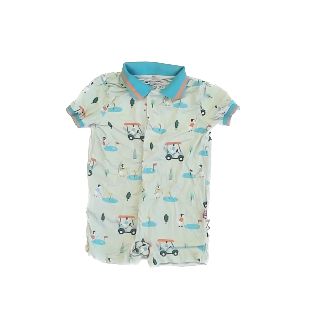 Magnetic Me Boys Green Golf Romper Size: 6-9 Months Green Golf