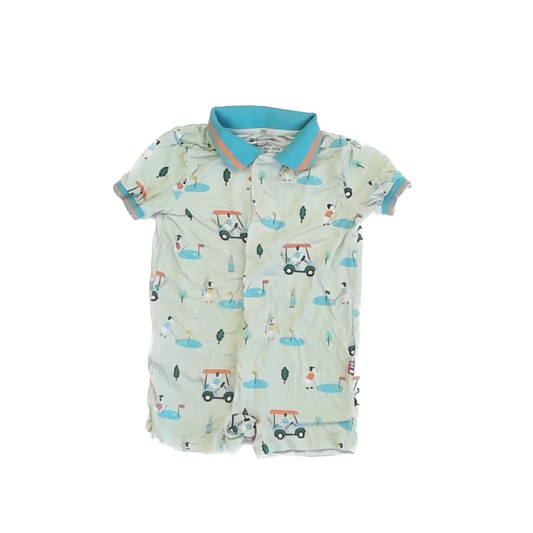 Magnetic Me Boys Green Golf Romper Size: 6-9 Months Green Golf