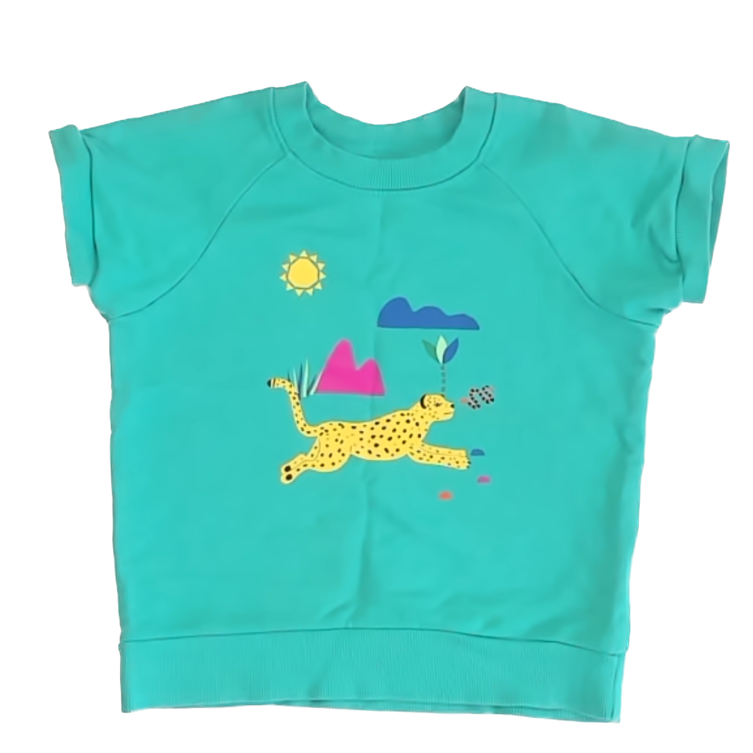 Hanna Andersson Girls Green | Graphic Sweatshirt Size: US 8 Green | Graphic