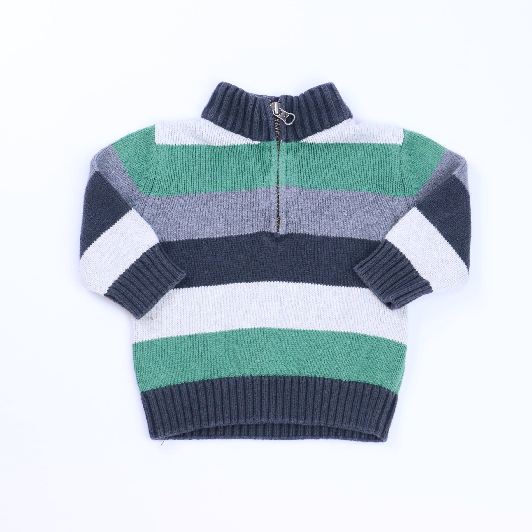Gymboree Boys Green | Gray Sweater Size: 6-12 Months Green | Gray