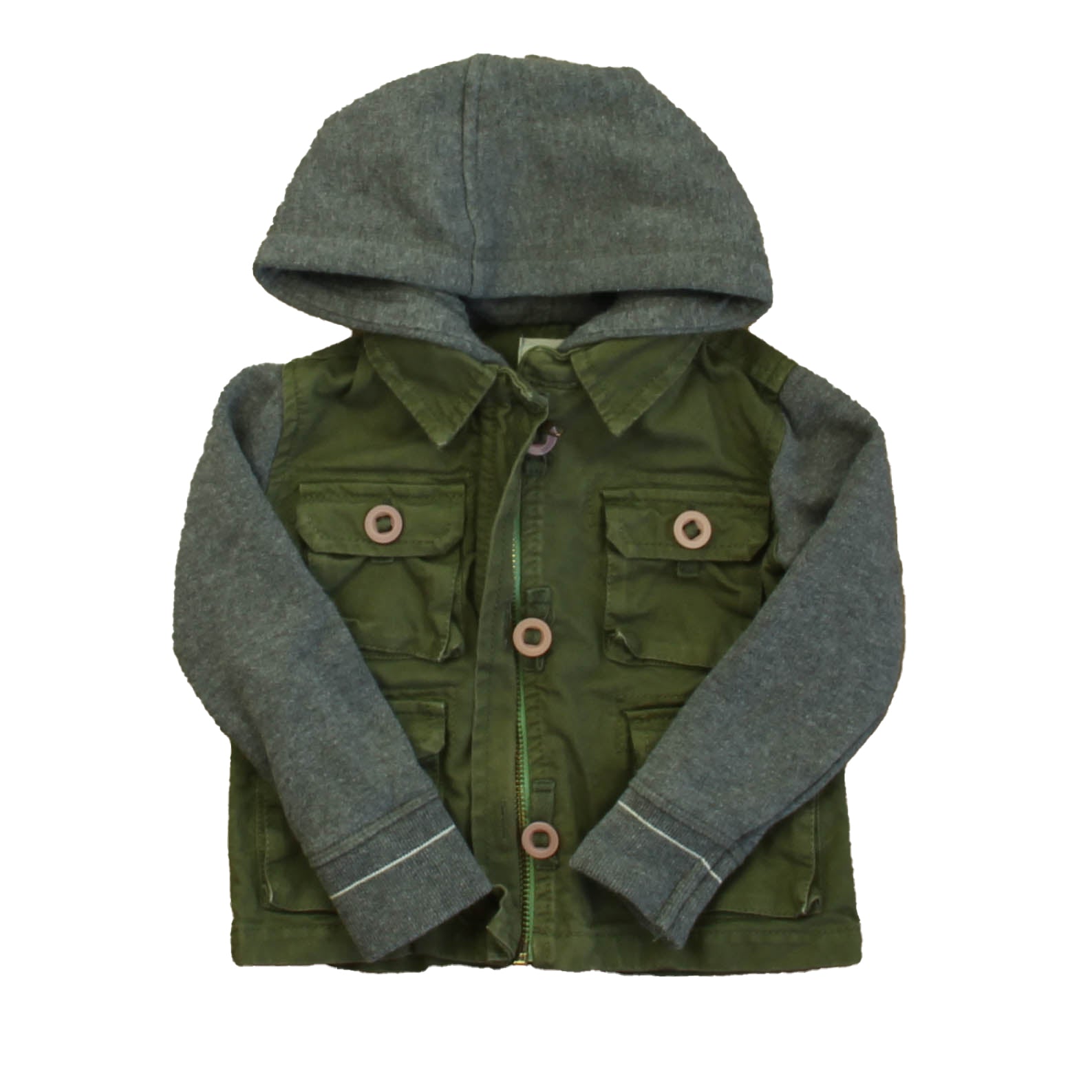 Peek Boys Green | Gray Jacket Size: 3-6 Months Green | Gray