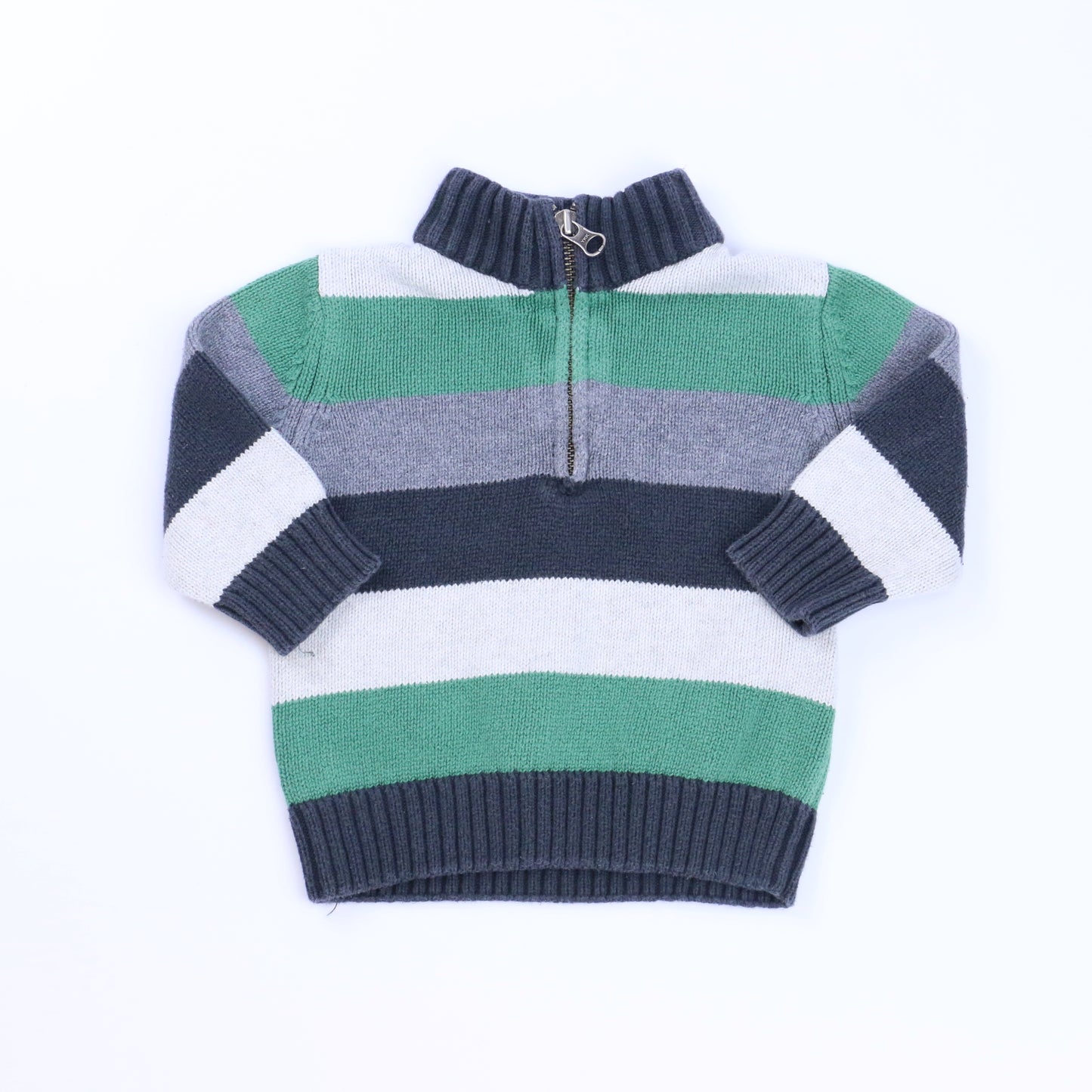 Gymboree Boys Green | Gray Sweater Size: 6-12 Months Green | Gray