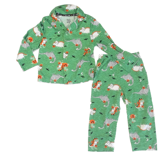 Trick or Treat Sleep Boys Green Halloween 2-piece Pajamas Size: 3T Green Halloween