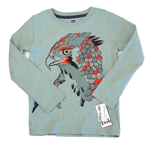 Tea Collection Boys Green Hawk Long Sleeve T-Shirt Size: 5T Green Hawk