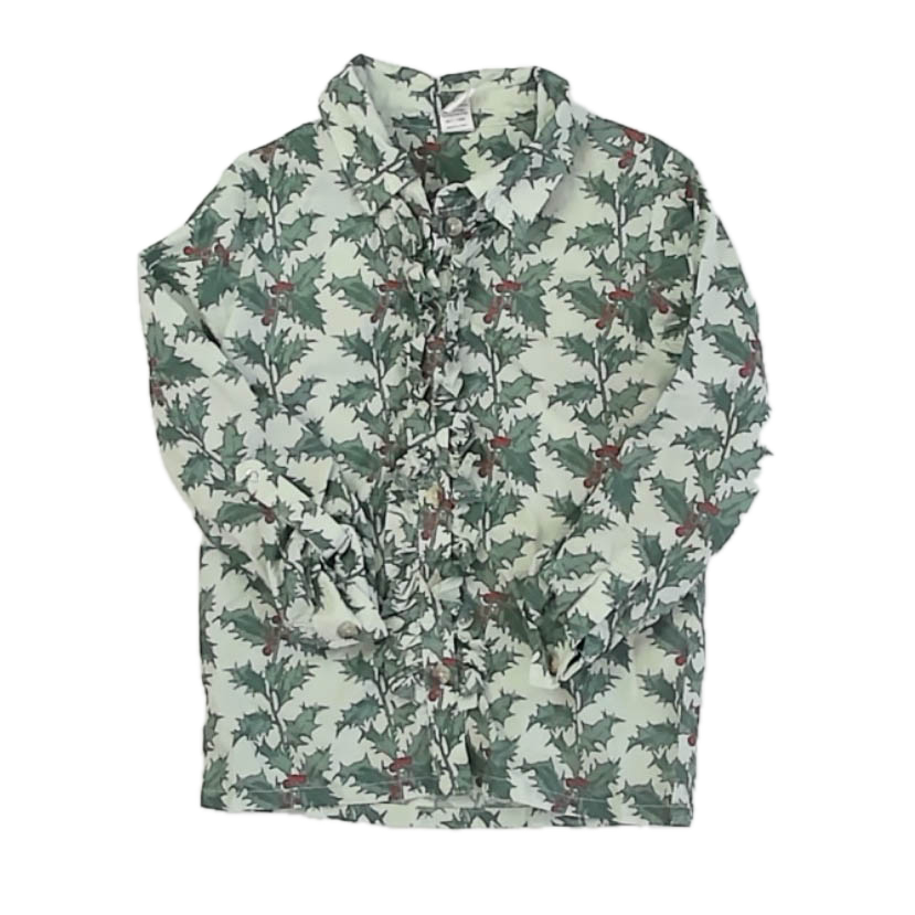 Kate Quinn Girls Green Holly Blouse Size: 5T Green Holly