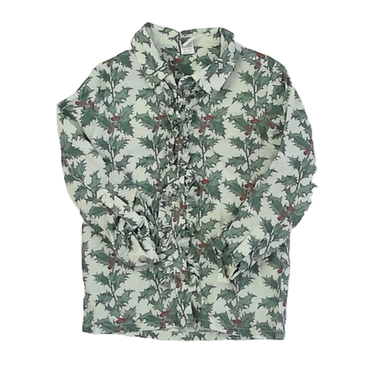 Kate Quinn Girls Green Holly Blouse Size: 5T Green Holly