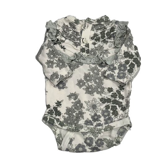 Kate Quinn Organics Girls Green | Ivory Onesie Size: 3-6 Months Green | Ivory