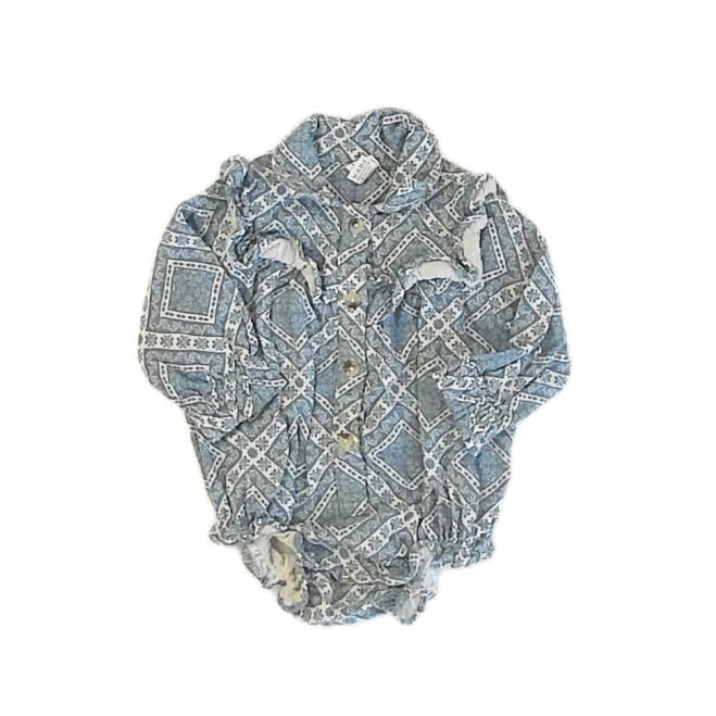 Kate Quinn Girls Green | IVory Romper Size: 3-6 Months Green | IVory