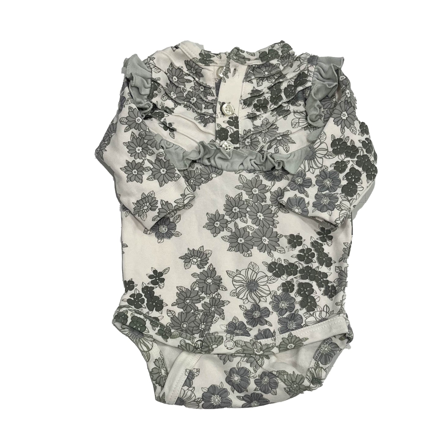 Kate Quinn Organics Girls Green | Ivory Onesie Size: 3-6 Months Green | Ivory