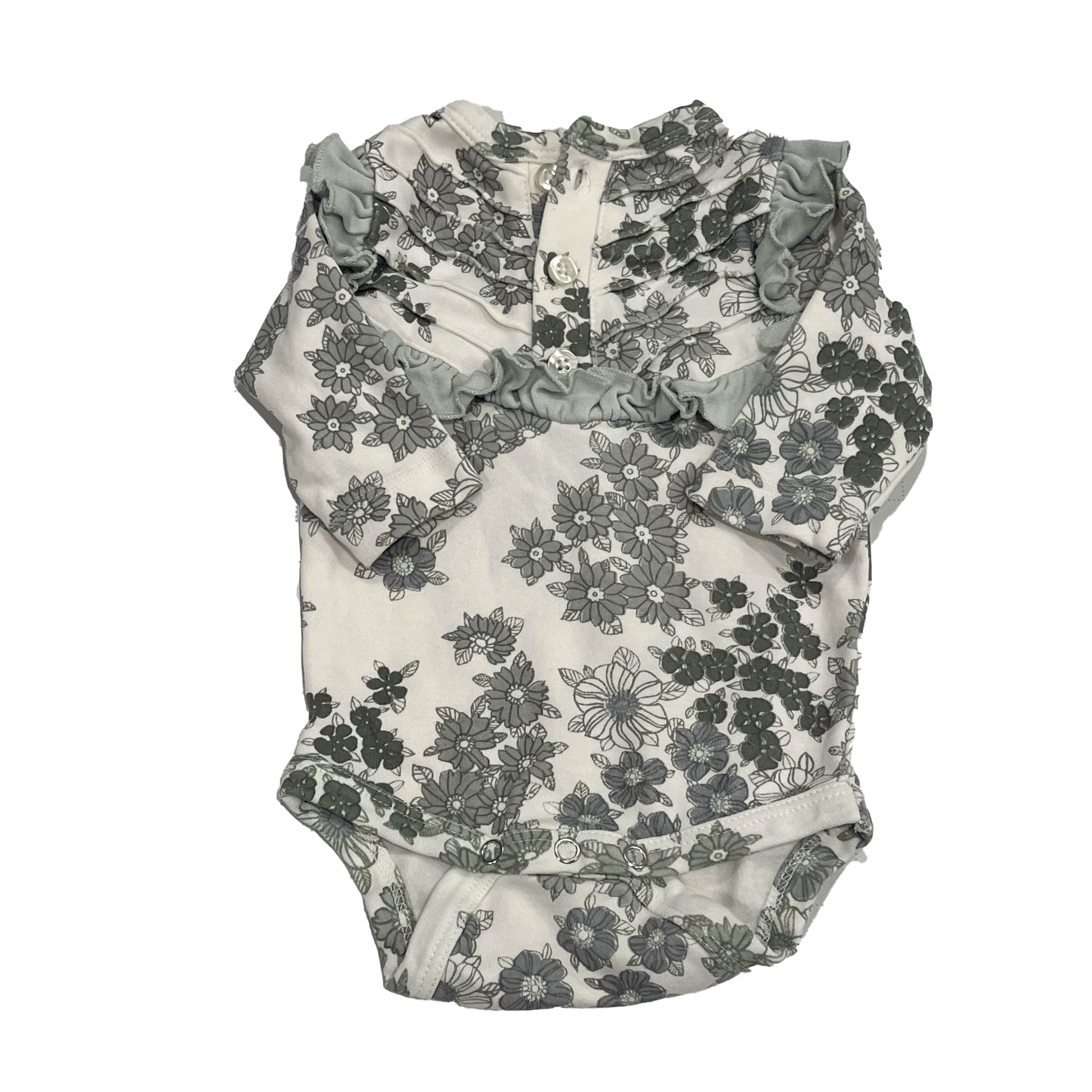 Kate Quinn Organics Girls Green | Ivory Onesie Size: 3-6 Months Green | Ivory