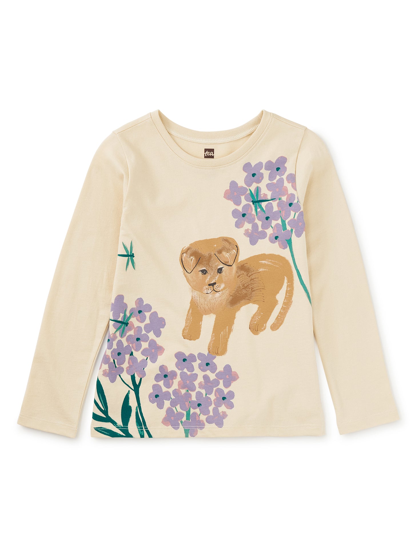 Tea Collection Girls Green Jindo Hydrangea Long Sleeve T-Shirt Size: 5T Green Jindo Hydrangea