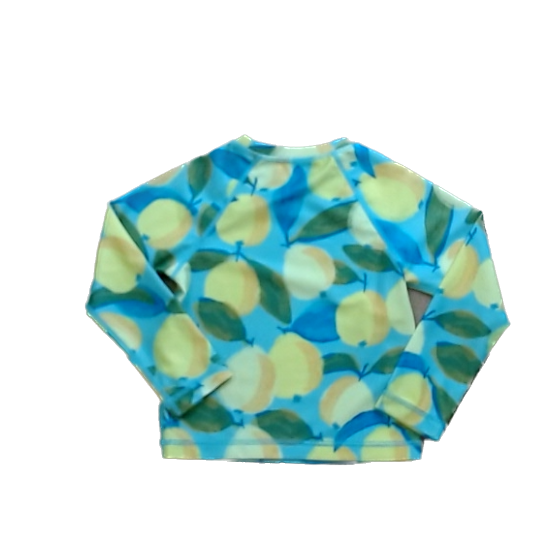 Tea Collection Girls Green | Lemons Rashguard Size: 18-24 Months Green | Lemons