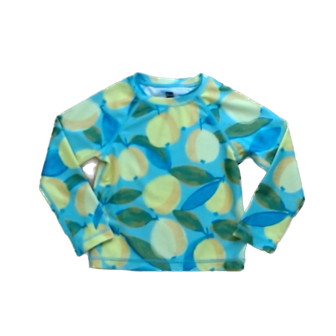 Tea Collection Girls Green | Lemons Rashguard Size: 18-24 Months Green | Lemons
