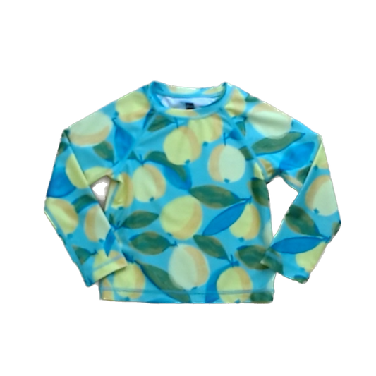 Tea Collection Girls Green | Lemons Rashguard Size: 18-24 Months Green | Lemons