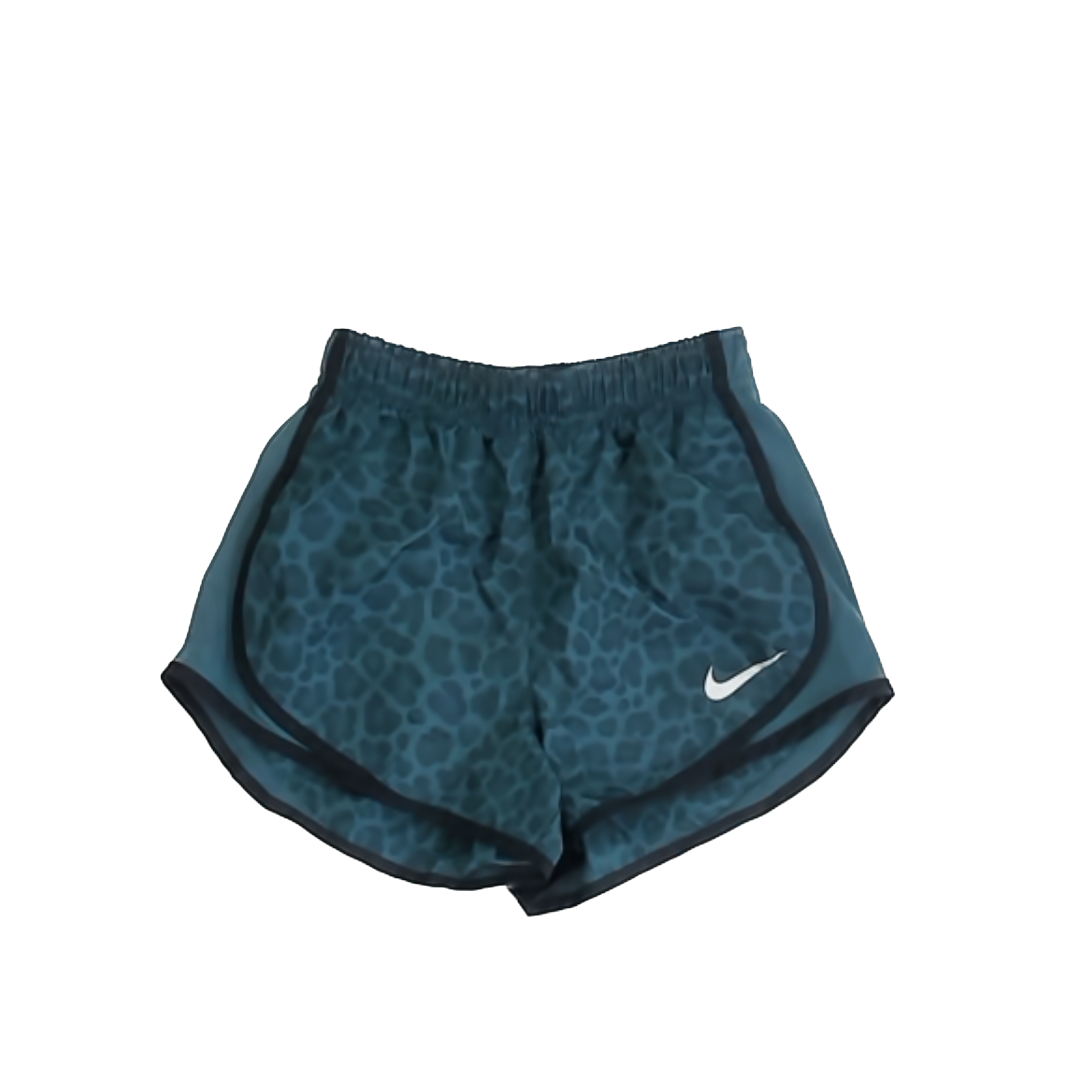 Nike Girls Green | Leopard Athletic Shorts Size: xs Green | Leopard
