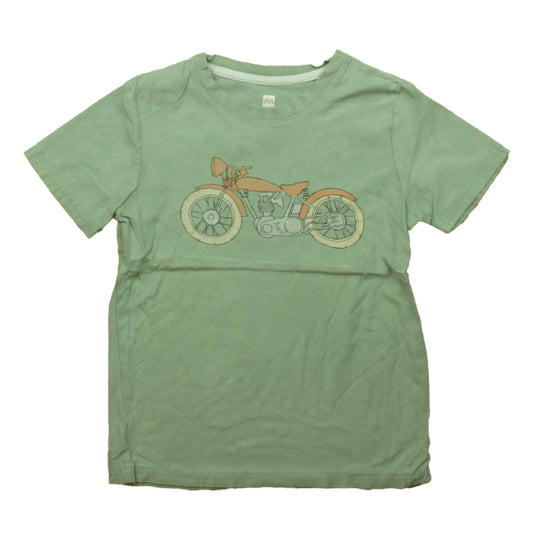 Tea Collection Boys Green Motorcycle T-Shirt Size: 8 Years Green Motorcycle