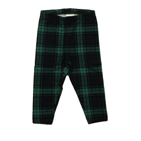 Osh Kosh Girls Green | Navy Plaid Leggings Size: 12 Months