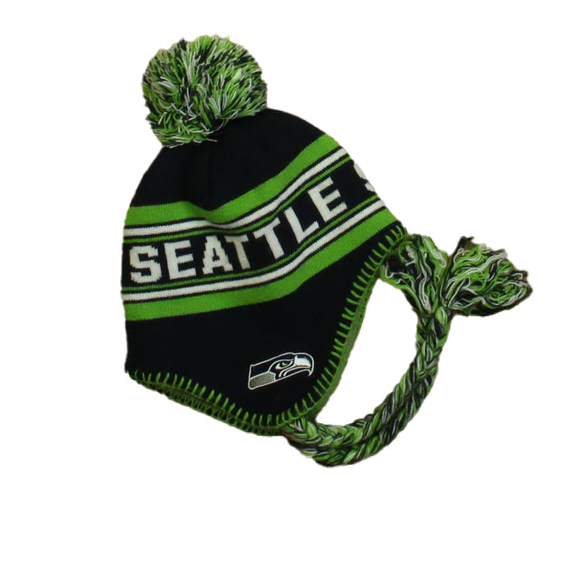 NFL Boys Green | Navy Seahawks Winter Hat Size: 8-12 Years