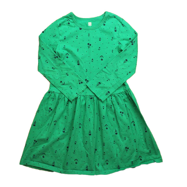 Tea Girls Green | Navy Dress Size: 7 Years