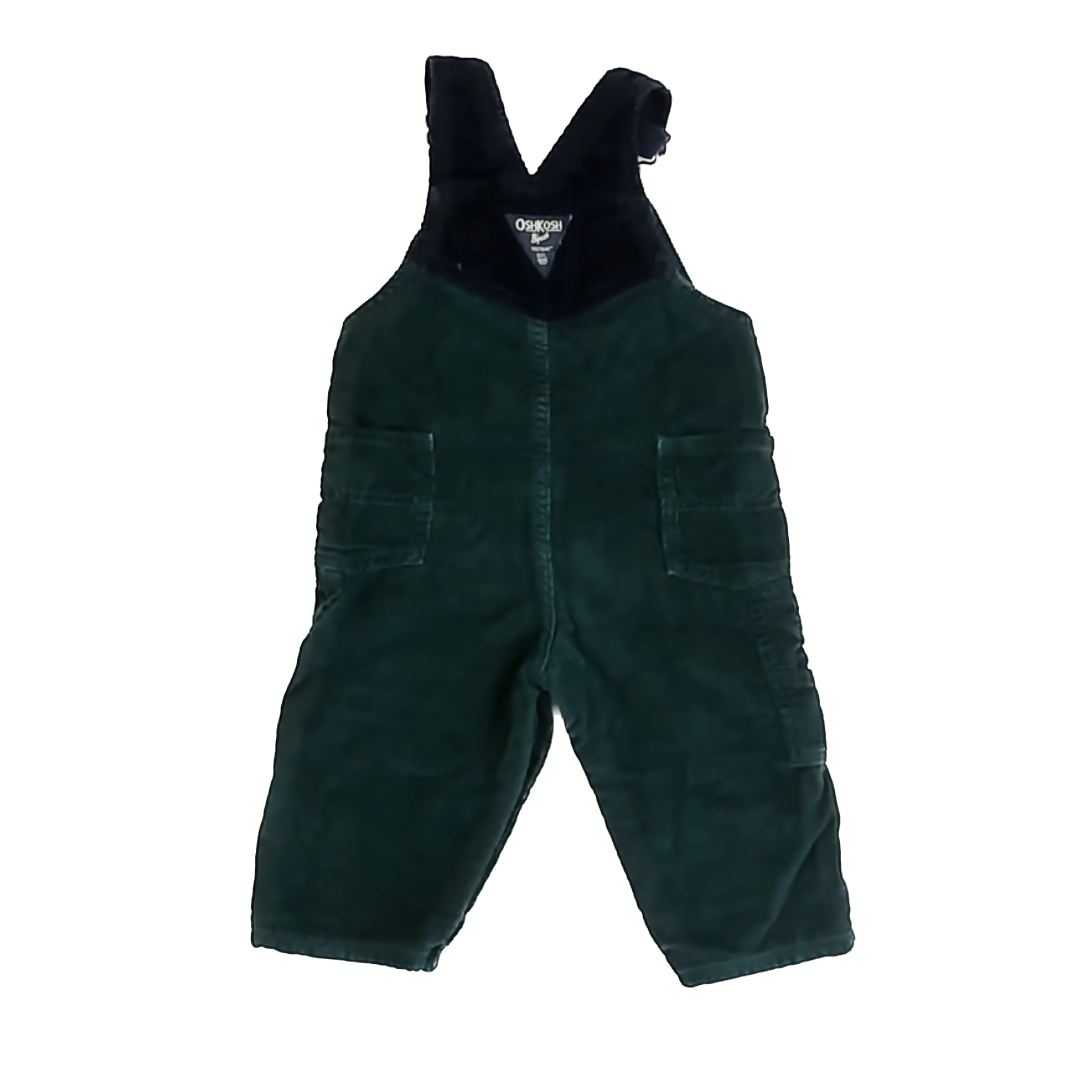 Osh Kosh Boys Green | Navy Overalls Size: 12 Months Green | Navy