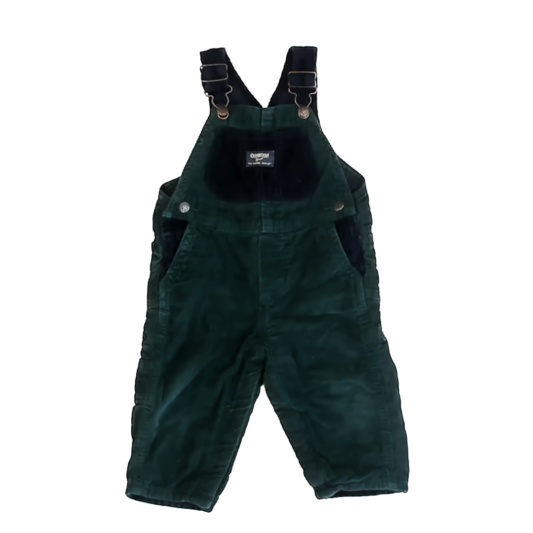 Osh Kosh Boys Green | Navy Overalls Size: 12 Months Green | Navy