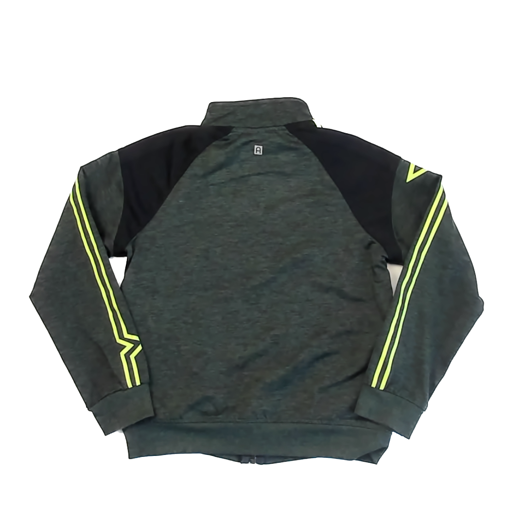 Rockets Of Awesome Boys Green | Neon Stripes Sweater Size: 8 Years Green | Neon Stripes