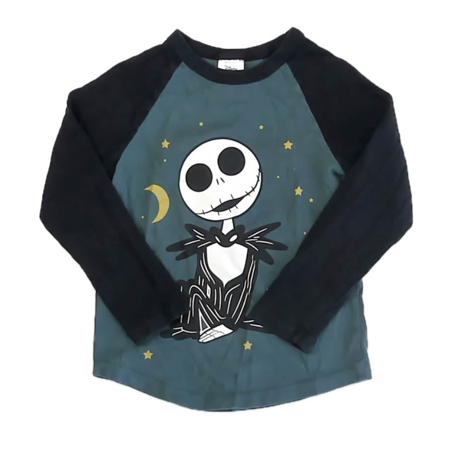 Hanna Andersson Boys Green Nightmare Before Christmas Long Sleeve T-Shirt Size: 6-7 Years Green Nightmare Before Christmas