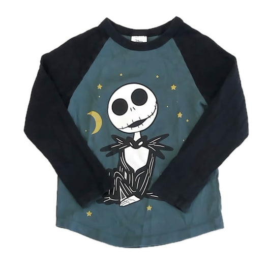 Hanna Andersson Boys Green Nightmare Before Christmas Long Sleeve T-Shirt Size: 6-7 Years Green Nightmare Before Christmas