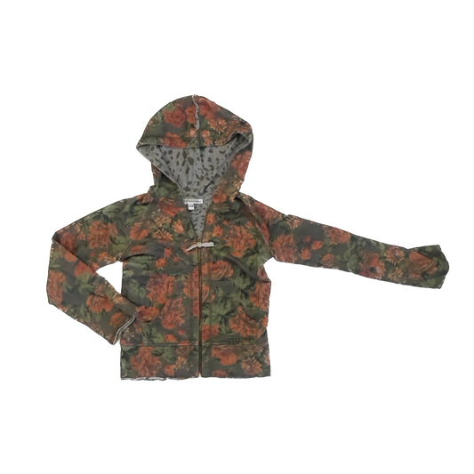 Patrizia Pepe Girls Green | Orange | Floral Hoodie Size: XS Green | Orange | Floral
