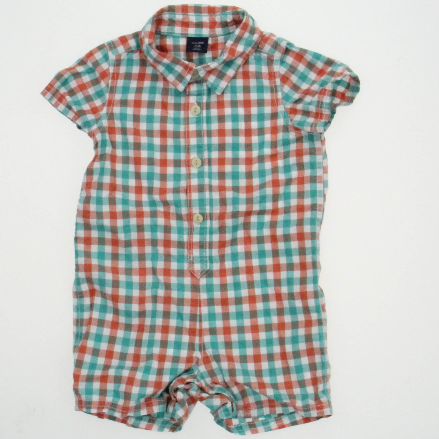 Gap Boys Green | Orange | White Romper Size: 12-18 Months Green | Orange | White