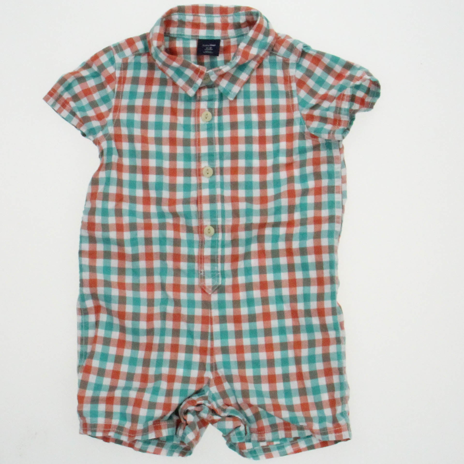 Gap Boys Green | Orange | White Romper Size: 12-18 Months Green | Orange | White